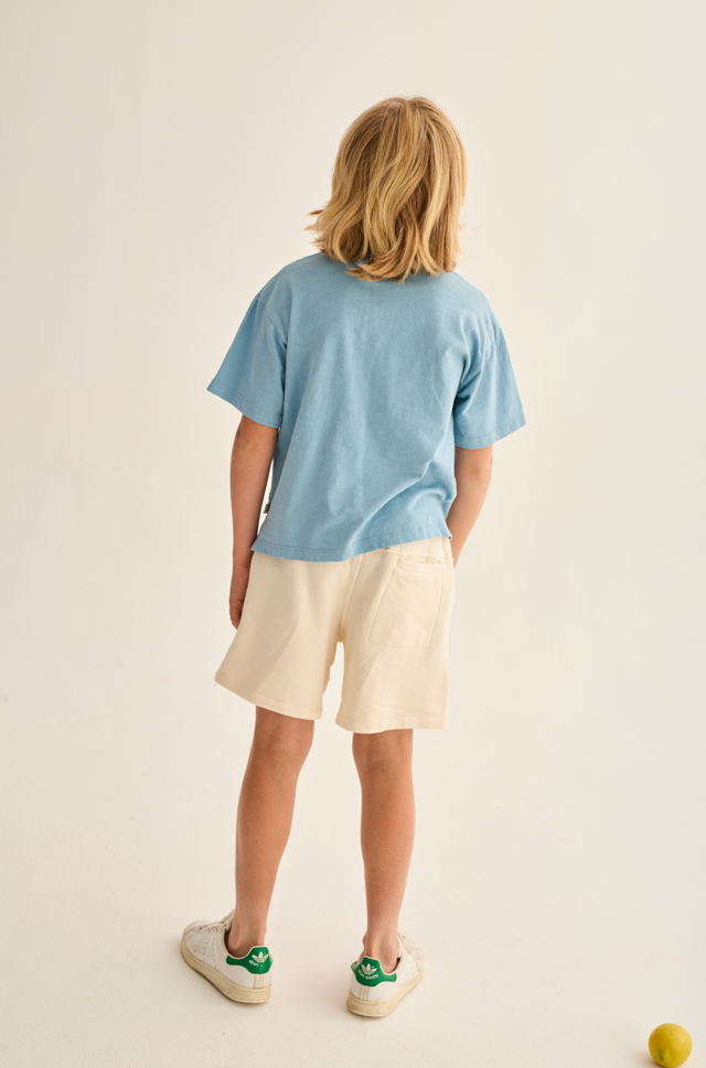 Soft Slub Cotton Polo T-Shirt (Blue)