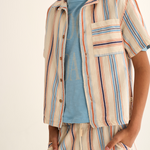 Striped Cotton Shirt (Ivory)
