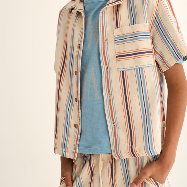 Striped Cotton Shirt (Ivory)