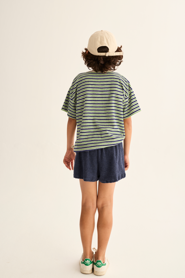 Soft Terry Cloth Shorts (Blue Melange)