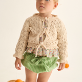 Openwork Tricot Baby Cardigan (Ivory)