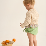 Openwork Tricot Baby Cardigan (Ivory)