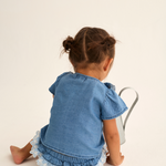 Chambray Denim Baby Blouse (Blue)