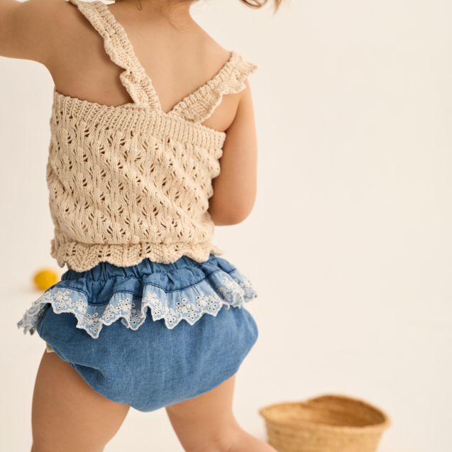 Chambray Denim Bloomers (Blue)