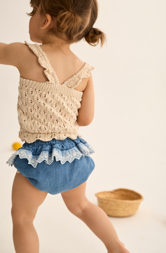 Chambray Denim Bloomers (Blue)