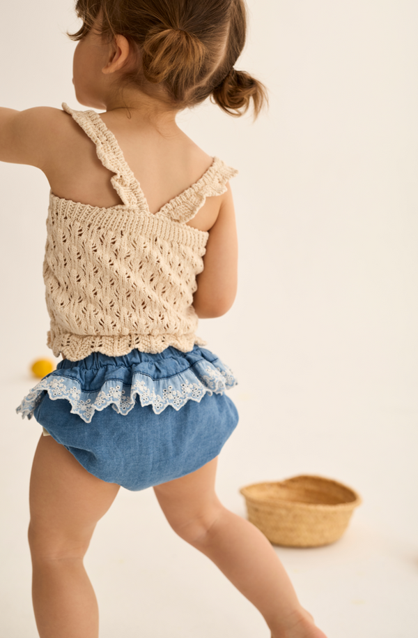 Chambray Denim Bloomers (Blue)