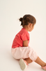 Soft Slub Cotton Ruffle Pocket T-Shirt (Tomato)
