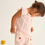 Cotton Linen Ruffle Pants (Cloud Pink)