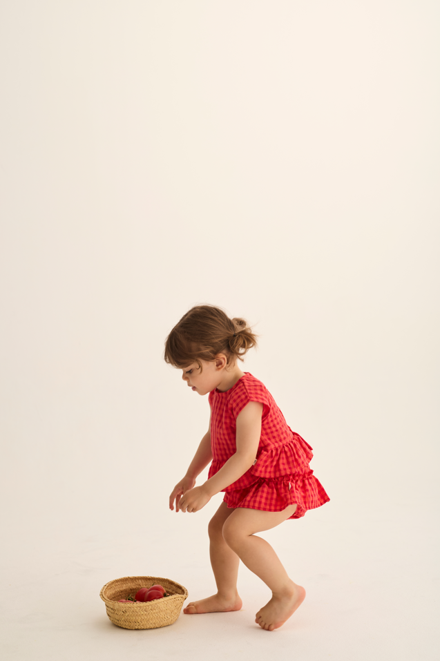 Gingham Cotton Bloomers (Tomato)