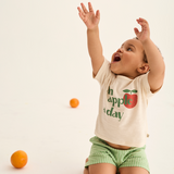 Soft Slub Cotton Print T- Shirt Apple (Ivory)