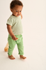 Striped Slub Cotton T-Shirt (Green)