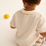 Soft Gauze Cotton Shirt (Ivory)