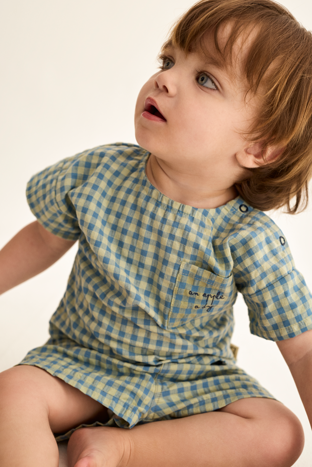 Gingham Cotton Top (Blue)