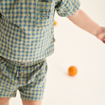 Gingham Cotton Top (Blue)