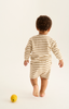 Double-Faced Striped Cotton Shorts (Sand)