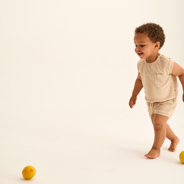 Soft Terry Cloth Shorts (Beige Melange)