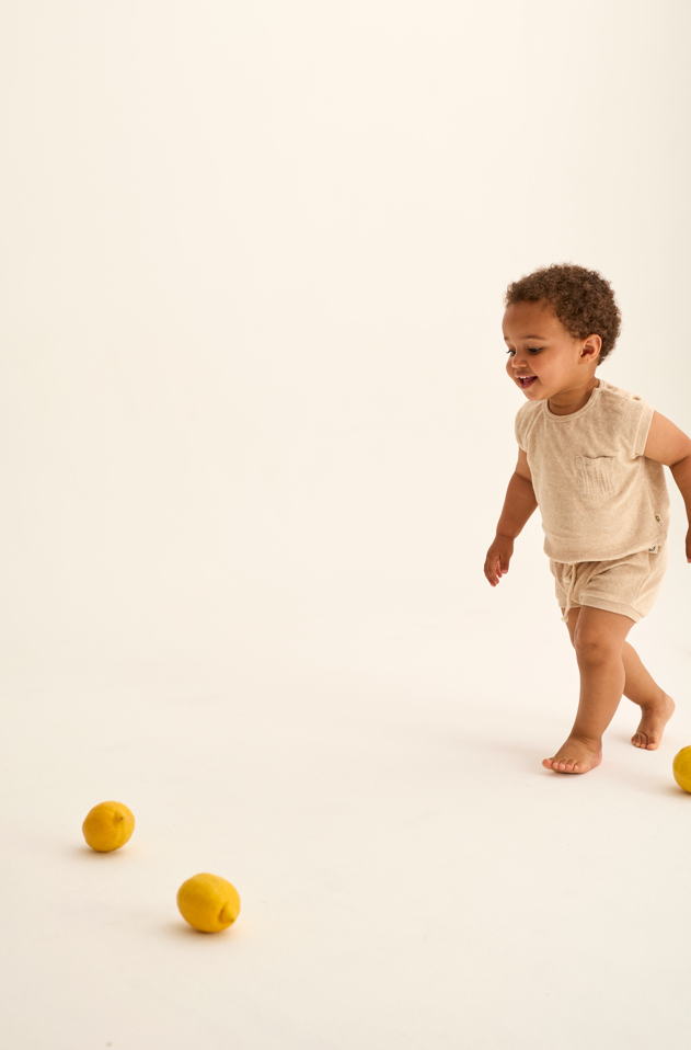 Soft Terry Cloth Shorts (Beige Melange)