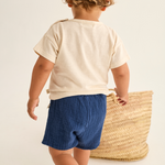Soft Gauze Cotton Shorts (Navy)