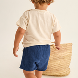 Soft Gauze Cotton Shorts (Navy)