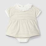 Striped Baby Dress w/Lace Collar