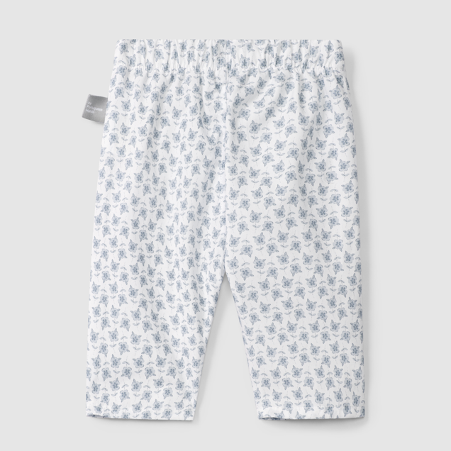 Floral Rickrack Pants (Blue)