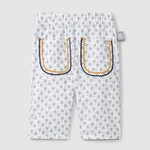 Floral Rickrack Pants (Blue)