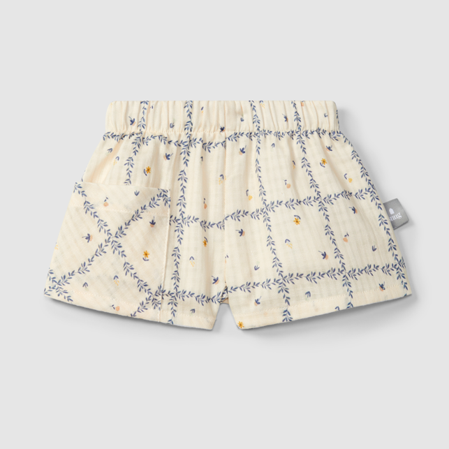 Blue Floral Shorts