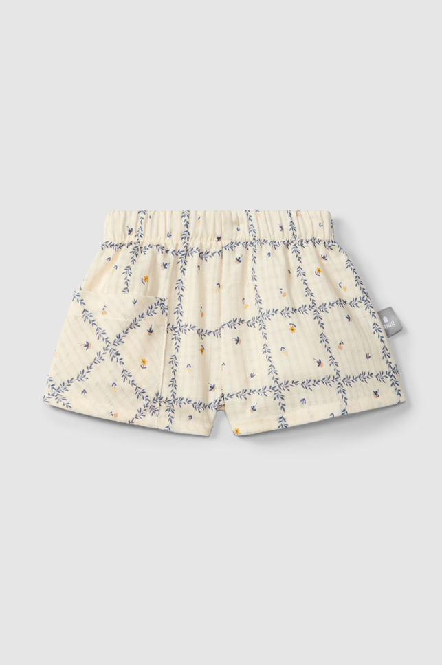 Blue Floral Shorts