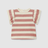 Striped Ruffle T-Shirt (Terracotta)