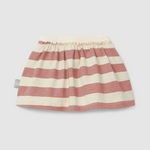 Striped Baby Skirt w/Diaper Cover (Terracotta)