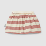 Striped Baby Skirt w/Diaper Cover (Terracotta)
