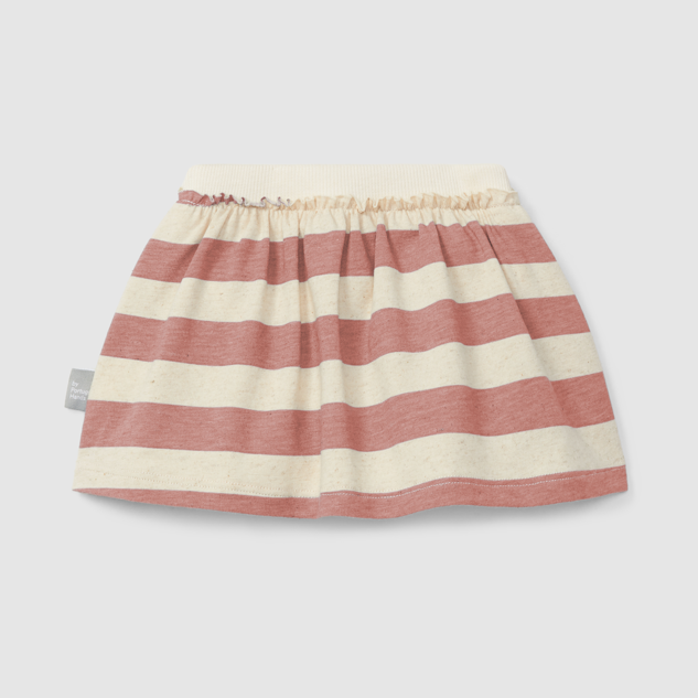 Striped Baby Skirt w/Diaper Cover (Terracotta)