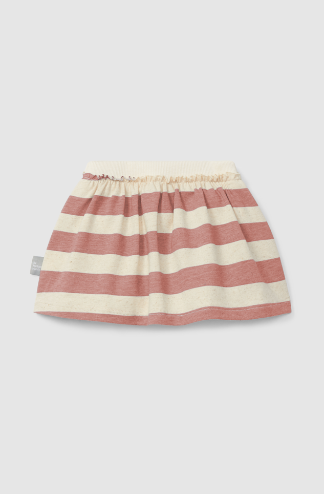 Striped Baby Skirt w/Diaper Cover (Terracotta)