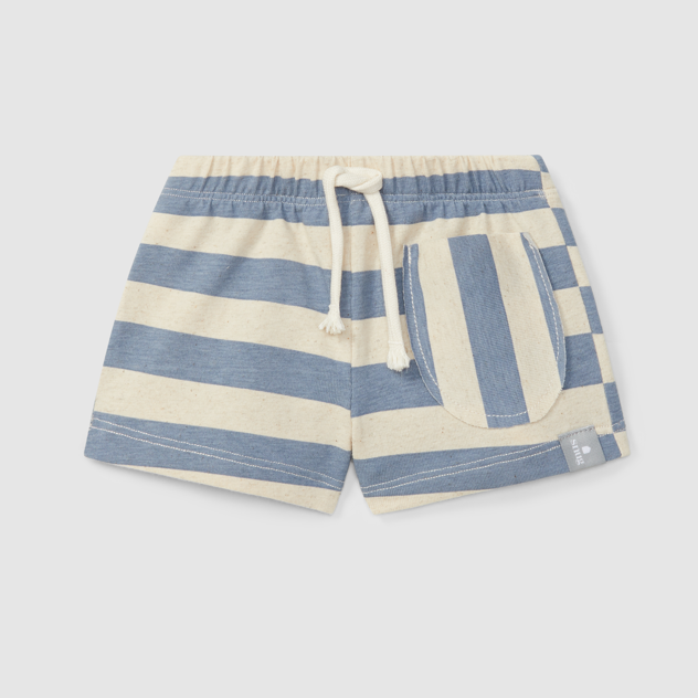 Indigo Stripe Shorts
