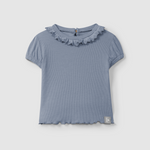 Ribbed Cap Sleeve Top (Indigo)