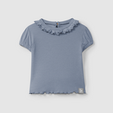 Ribbed Cap Sleeve Top (Indigo)