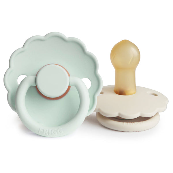 FRIGG Daisy Natural Rubber Pacifier 2-Pack (Seafoam/Cream)