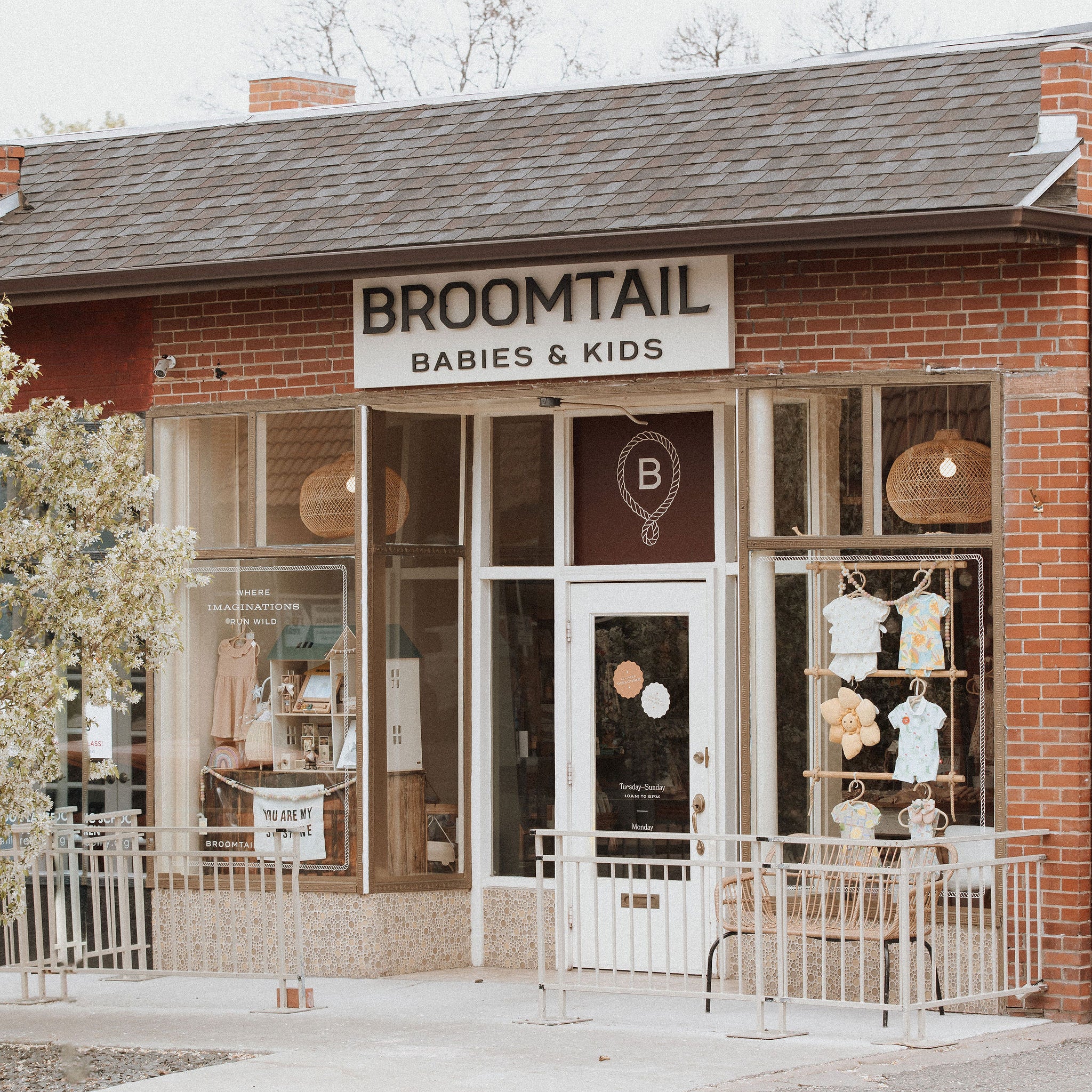 Broomtail kids storefront at the Congress Park location in Denver, Colorado