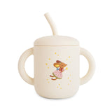 Silicone Training Cup + Straw (Fairy Mice)