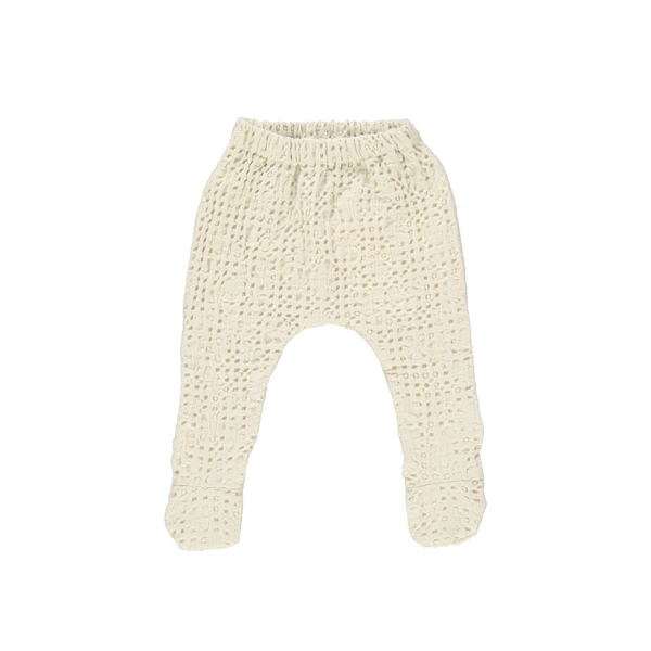 Sky Footed Pants (Natural Squares)