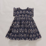 Girls Peachy Dress (Navy Strawflower)