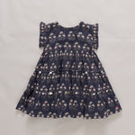 Girls Peachy Dress (Navy Strawflower)