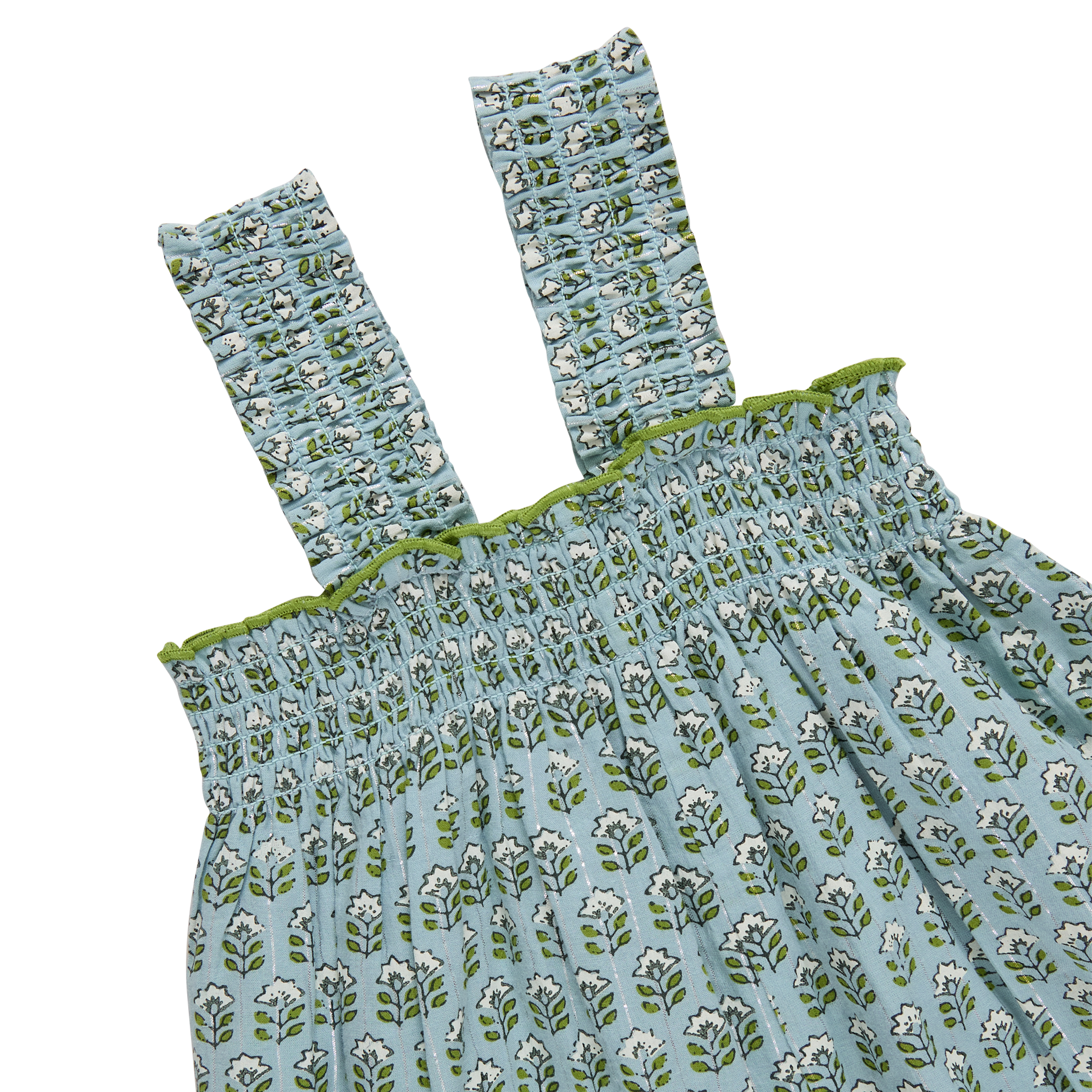 Girls Eleven Jumper (Blue Prairie Block Print)