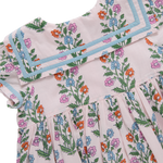 Girls Elowen Dress (Pink Dewdrop Block Print)