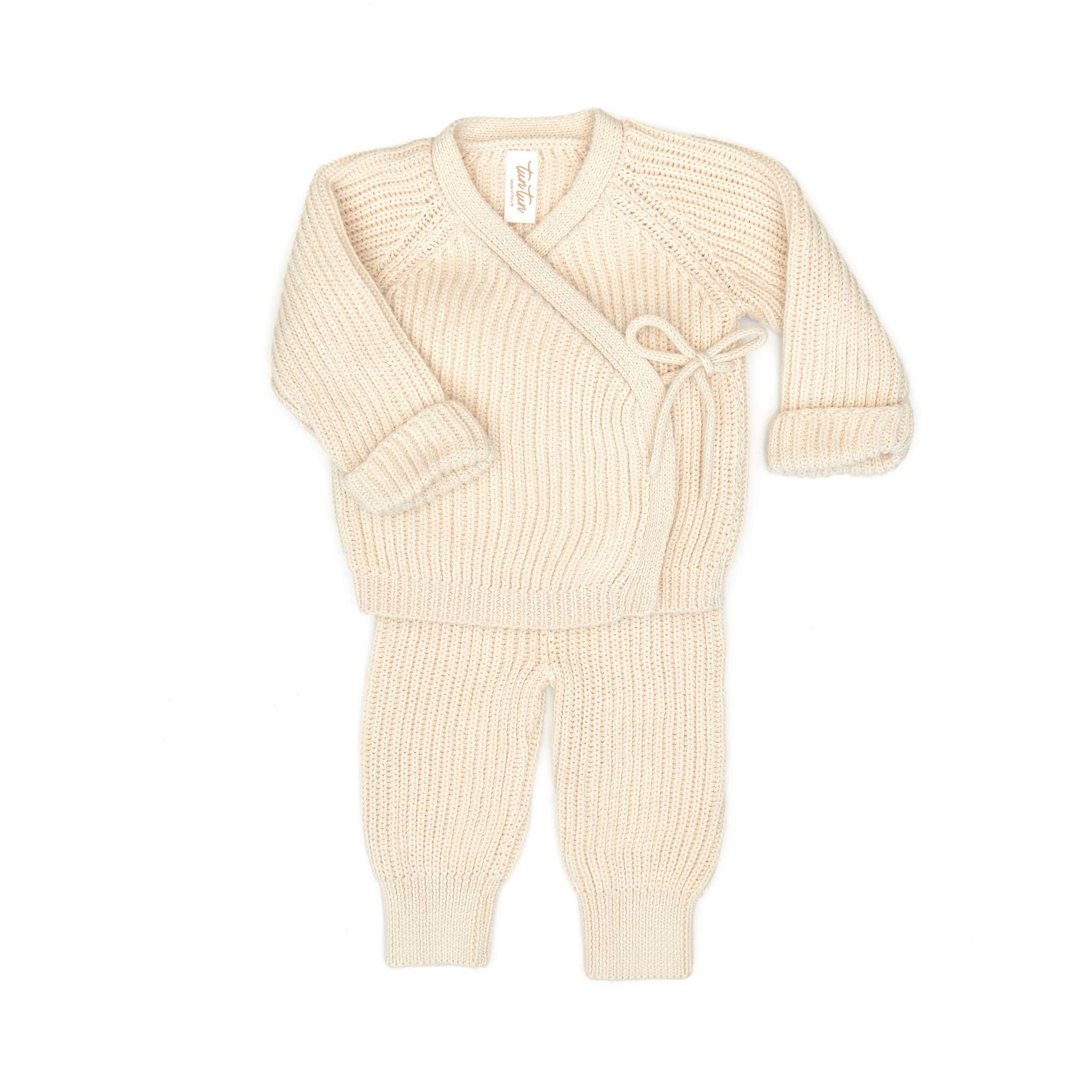 Knitted Kimono Set (Natural)