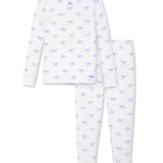 Children's Snug Fit Pajama Set (Something Blue Bows)