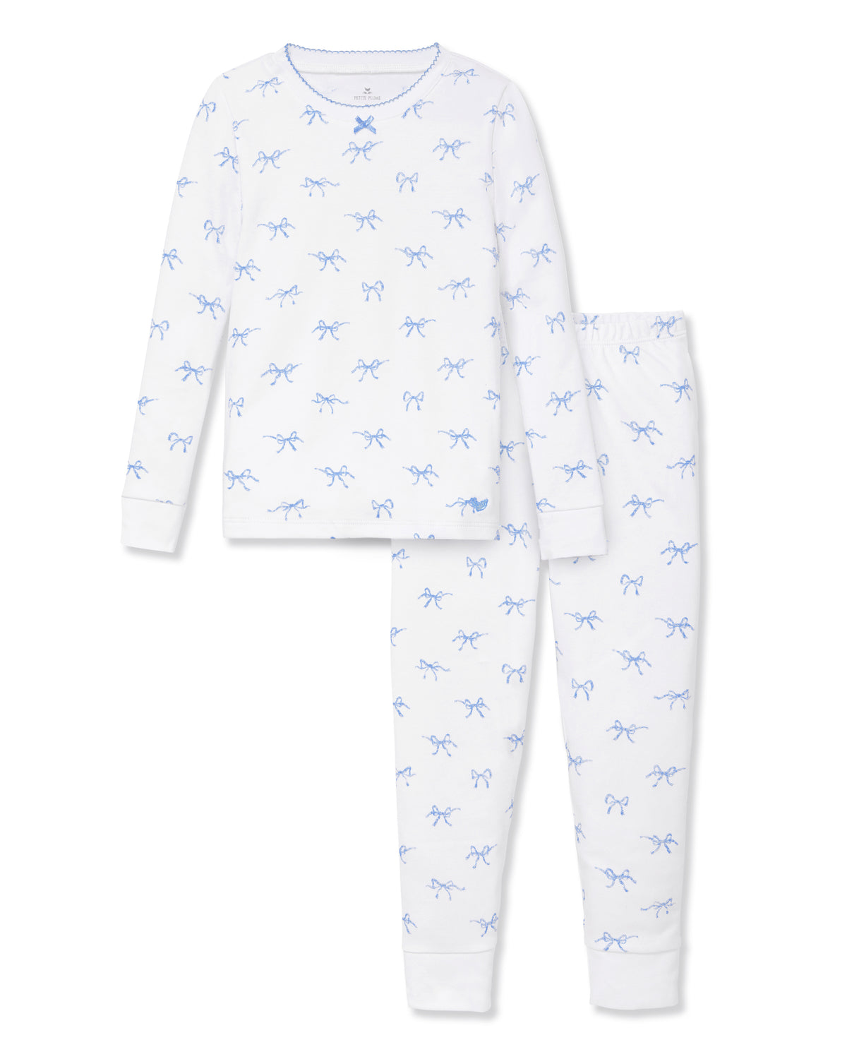 Children's Snug Fit Pajama Set (Something Blue Bows)