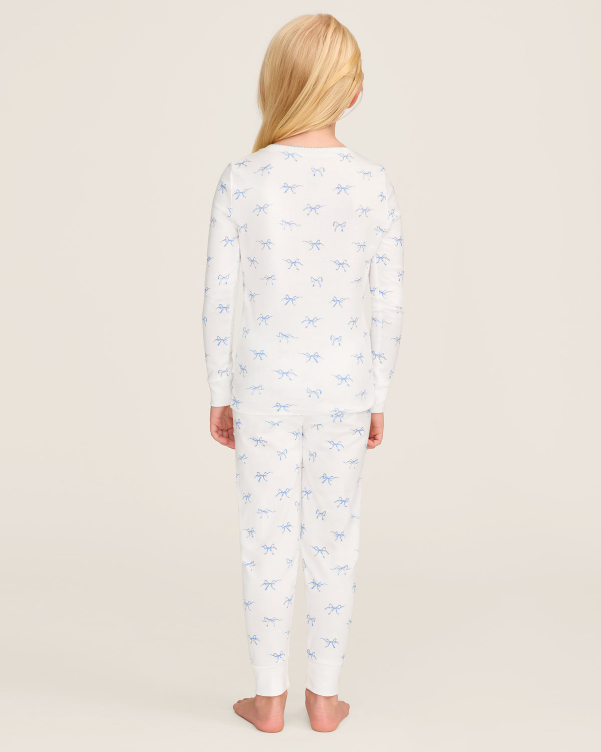 Children's Snug Fit Pajama Set (Something Blue Bows)