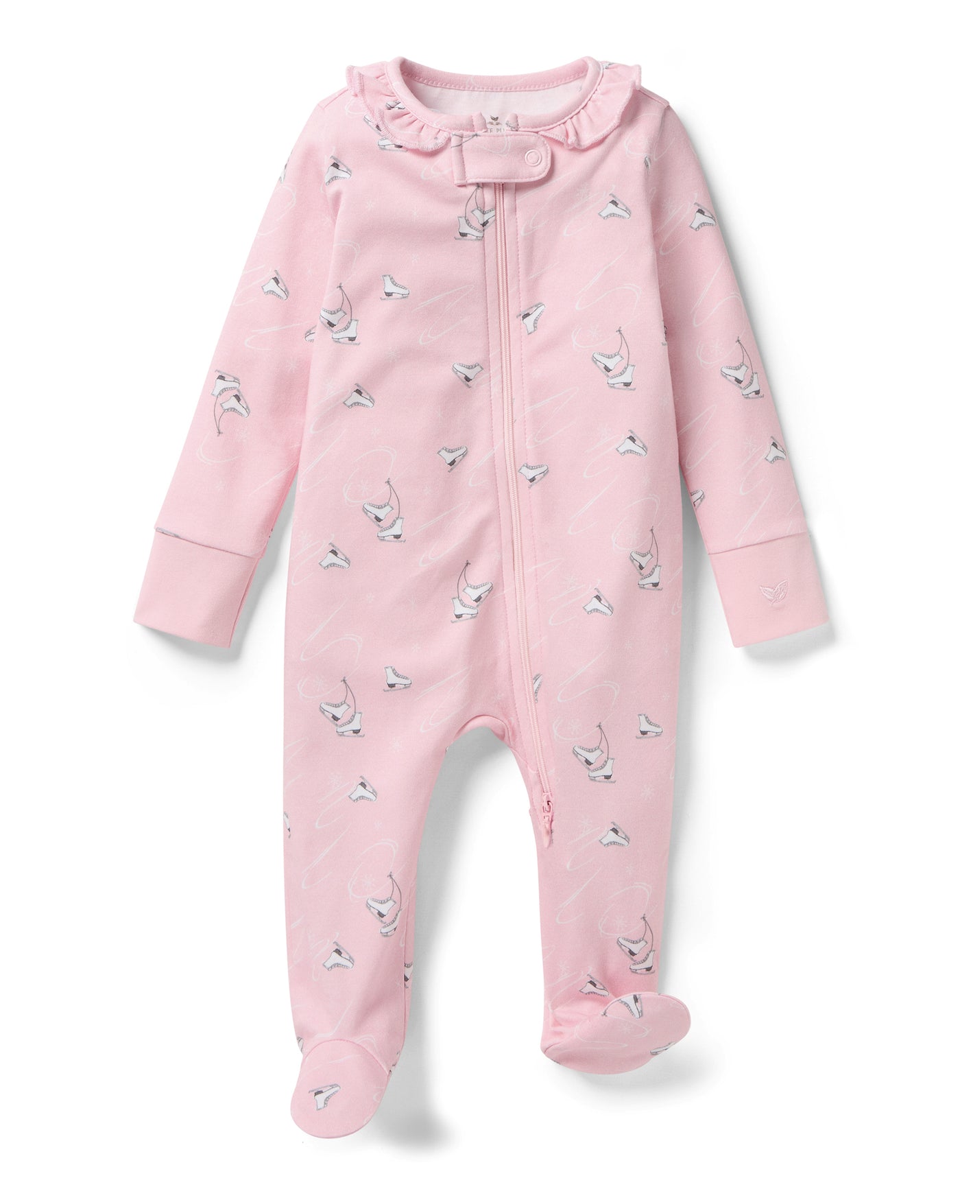 Pima Ruffle Romper (Winter Skates)