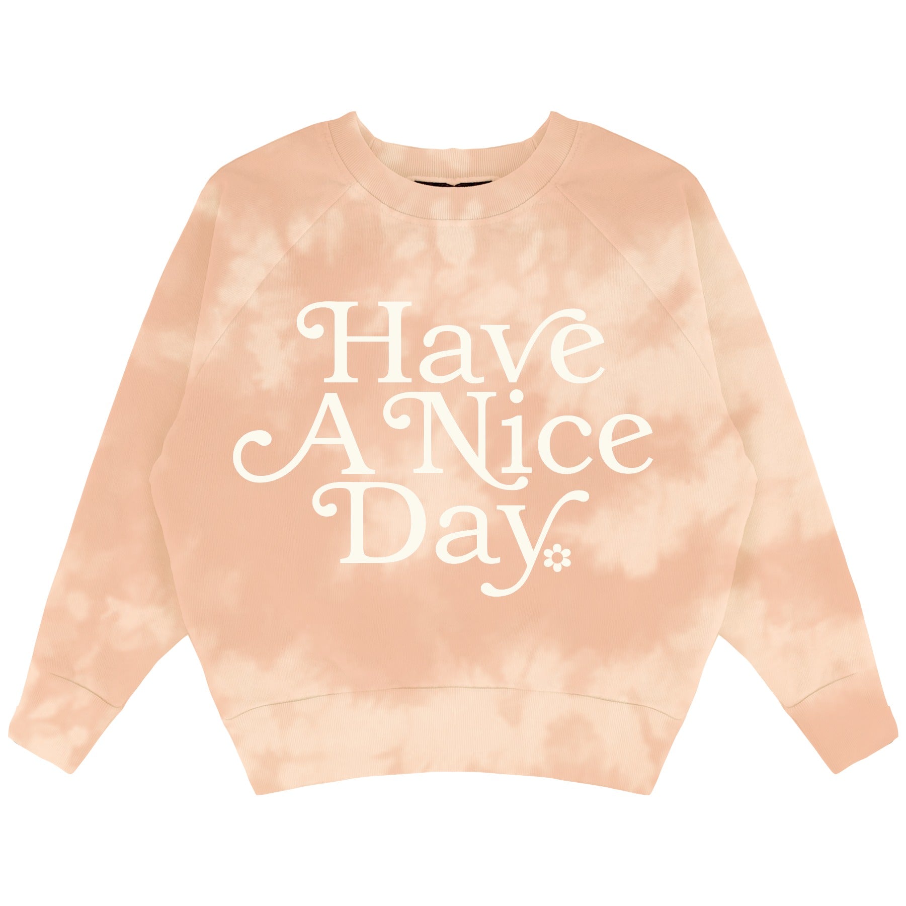 Nice Day Boxy Sweatshirt (Pink Tie Dye)